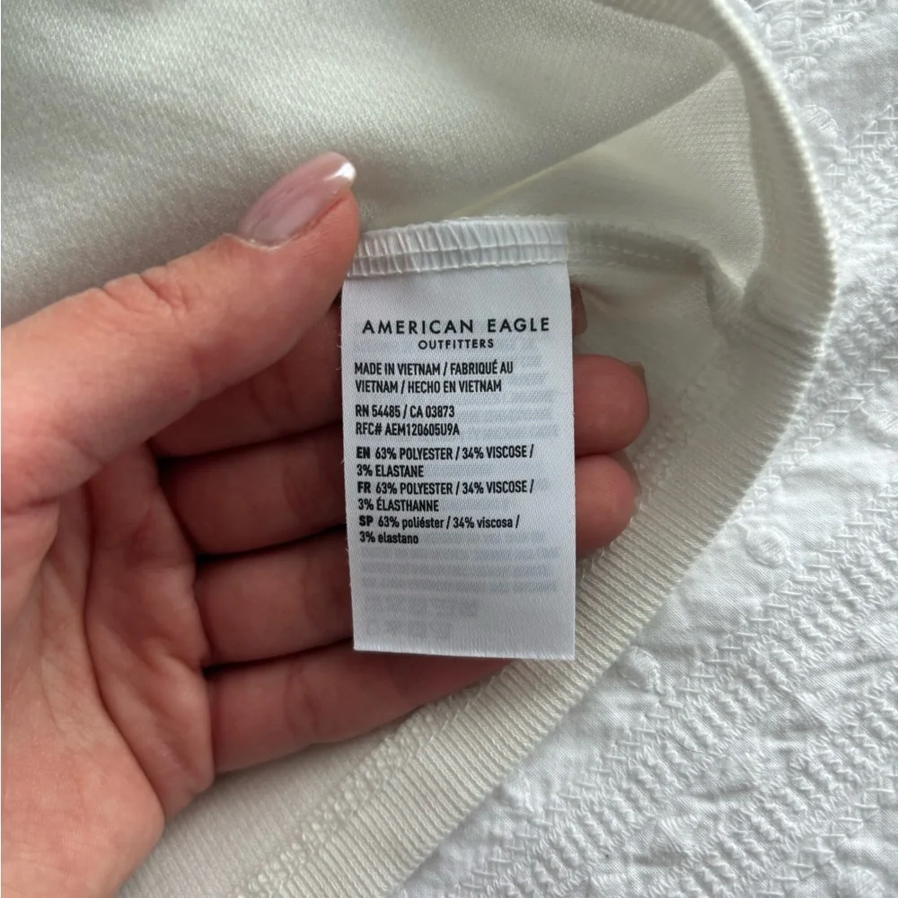 American Eagle Off-White Buttoned Top - Picture 4 of 4